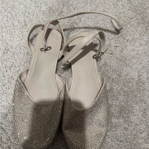 Zara Cream Kids Sandals with Silver Accents